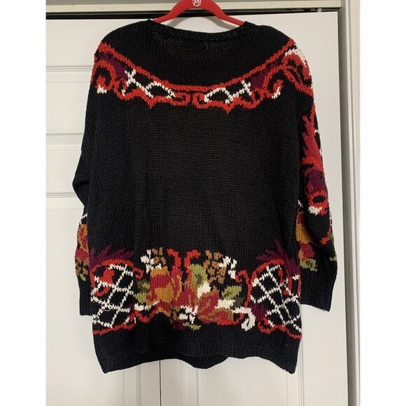 Vintage Jennifer Reed Too 80s Hand-Knit Wearable Art Heavy Artsy Sweater 2X - Picture 5 of 6